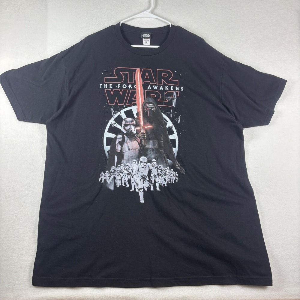 Star Wars The Force Awakens Kylo Ren Phasma Graphic T-Shirt Mens 2XL BlackOptima